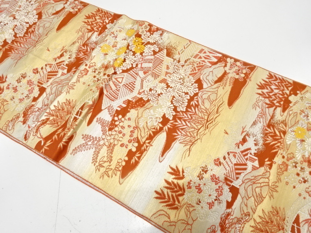 JAPANESE NAGOYA OBI / WOVEN CHAYATSUJI